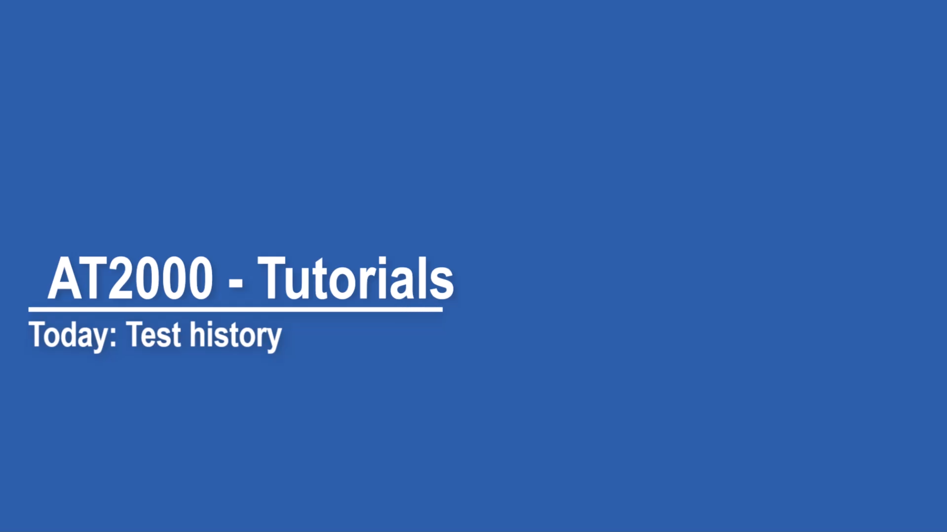Test history