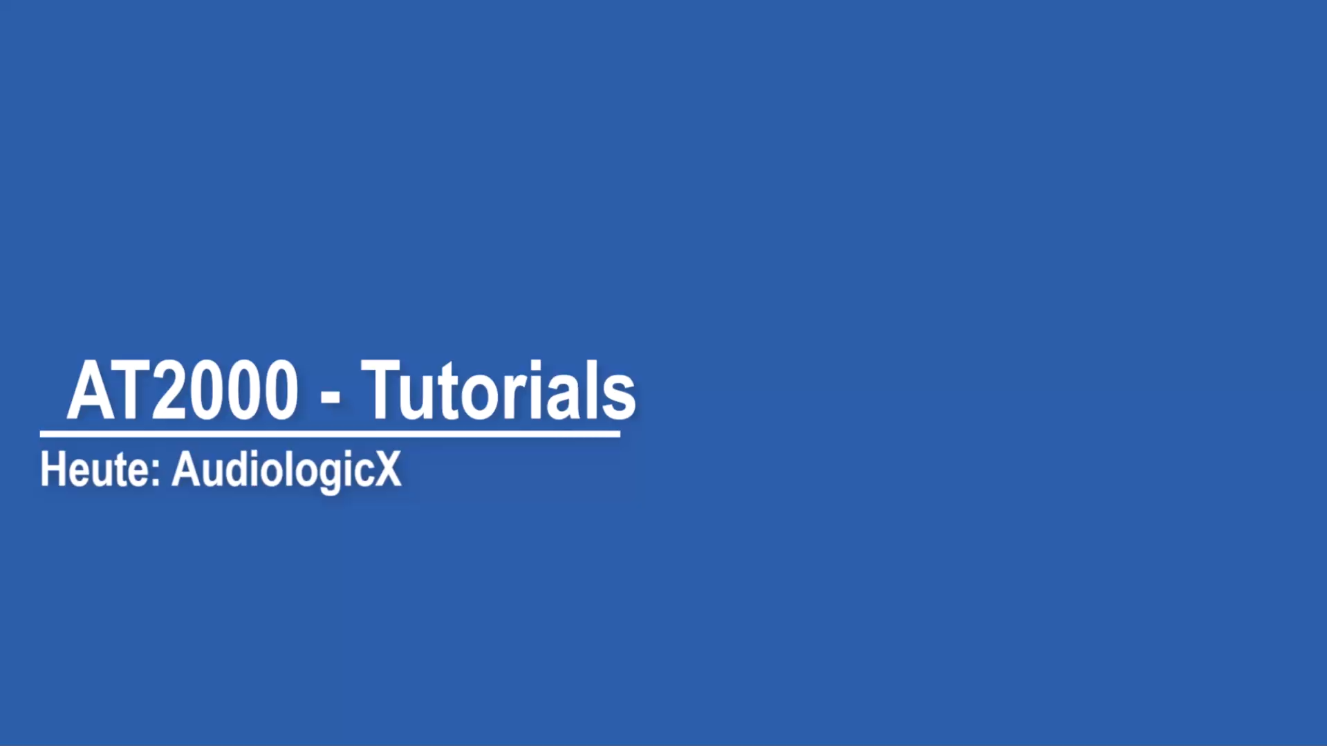 AudiologicX Einstellungen